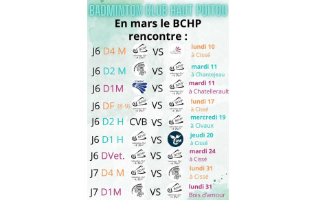 Rencontres ICD du mois de Mars